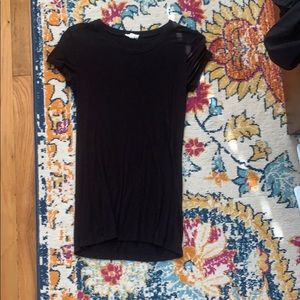 Long black tee